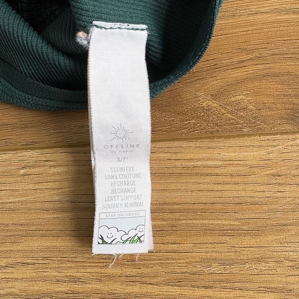 Offline‎ by Aerie Crop Halter Ribbed Sports Bra Athleisure Running Pickleball - Picture 5 of 6